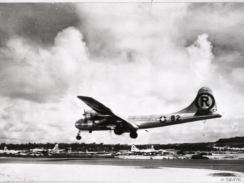 Enola Gay Landing at Tinian